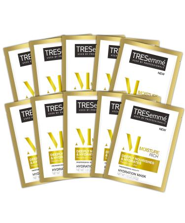 Masque TRESemm Hydration Mask Nourish Packettes 1.5 ounce (10 Pack Bundle) Tresemme Mask (Tresemme Hydrating Mask)