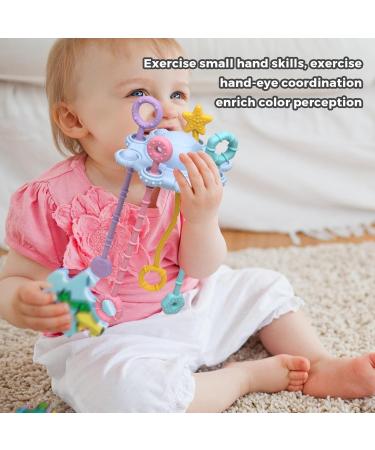 Shenrongtong Drawstring Activity Toys | Interactive Spinner Sensor Toys for Toddlers | Soft & Child-Friendly Nativity Toy in Blue - Buy Online on SooperMarket.com