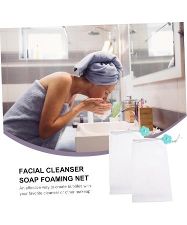 Baluue 10pcs Soap Foaming Net Exfoliating Mesh Soap Saver Mesh Net Foaming Soap White Pp - Buy Online on SooperMarket.com