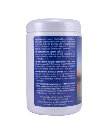 Ancient Secrets Mineral Baths Aromatherapy Dead Sea Lavender 32 oz - Pack of 2 (2 Lbs) - Buy Online on SooperMarket.com
