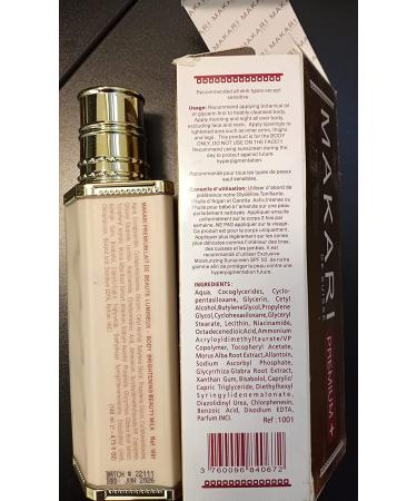 Buy Makari Premium+ Body Brightening Beauty Milk - 4.57 fl oz | Anti-Aging Lotion for Smooth, Radiant Skin | Diminish Dark Marks & Discolorations - Buy Online on SooperMarket.com