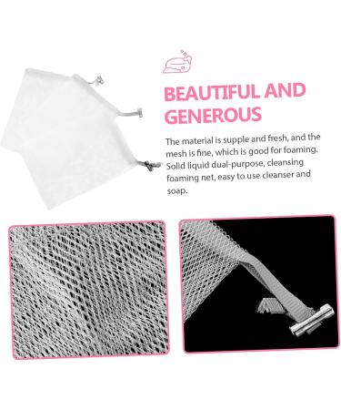 PLAFOPE 8pcs Soap Mesh Bag Soap Scrubber Pouch Drawstring Soap Pouch Foam Mesh Bag for Shower Bath Fabric 14x10cm Dark Grey - Buy Online on SooperMarket.com