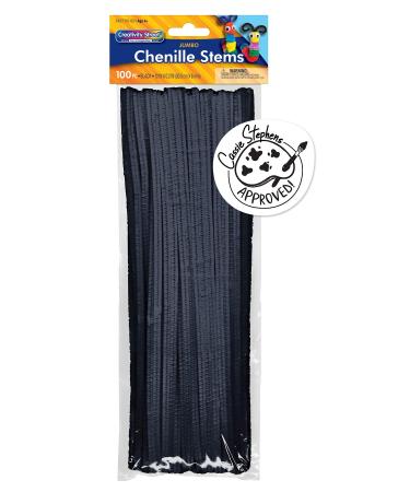 Creativity Street Jumbo Bendable Stem  12-in. x 6-mm  Black 100 pcs
