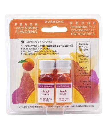LorAnn Peach SS Flavor, 1 dram bottle (.0125 fl oz - 3.7ml - 1 teaspoon) - Twin pack blistered .125 oz Peach
