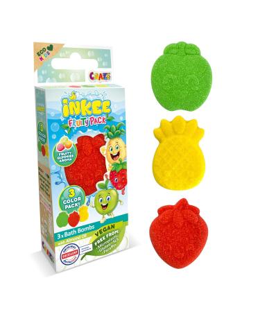 Buy Inkee Fruity Mini Pack - 30 Bath Balls for Kids - Fun Fruit Shapes & Aromas - Jojoba Oil Infused - International Shipping - Buy Online on SooperMarket.com