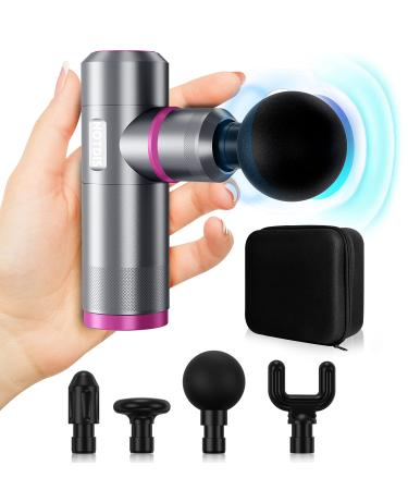Mini Massage Gun, All Metal Muscle Massage Gun, [Extra Long Standby] 7500mAh Pocket Size Super Silent Deep Tissue Massager. Suitable for Work, Fat Loss, Post-Workout Recovery and Muscle Pain Relief Red