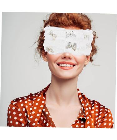 Gatuida Elastic Eye Covers - 12 Pcs Plush White Eye Masks for Travel Sleep & Protection | Soft Safety Eye Shades - Buy Online on SooperMarket.com