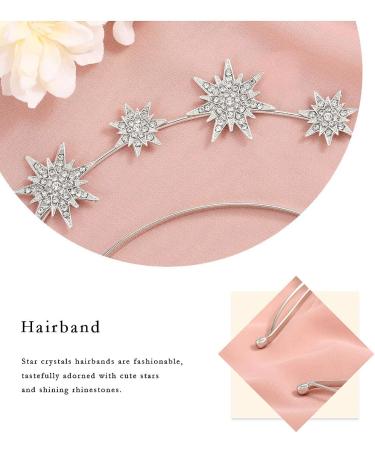 Formery Star Goddess Rhinestone Halo Crown Headband - Silver Hair Accessory for Women and Girls - Buy Online on SooperMarket.com