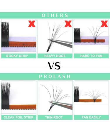 Easy Fan C-0.10 10mm Eyelash Extensions | C D Curl Russian Lashes | Self Fanning & Blooming | Automatic Easy Fan Lashes - Buy Online on SooperMarket.com
