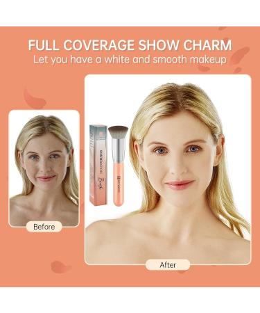 HEYMKGO Flat Top Kabuki Contour Foundation Brush for Liquid, Powder & Cream - Buffing & Blending Face Brush - Buy Online on SooperMarket.com