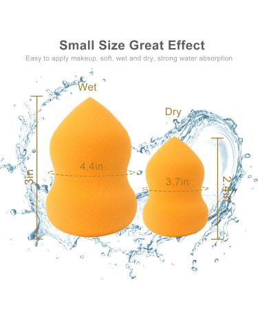 Premium 8-Piece Make-Up Sponge Set | Multicolored Beauty Sponges & Pumpkin-Shaped Drying Stand for Flawless Application - Buy Online on SooperMarket.com
