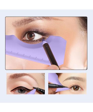 Stencil Stencils for Eyes Winged Tool Aid Template 5 in 1 Beauty Ruler Multipurpose Silicone Makeup Tool for Eye Eyebrow Eyelash Mouth - Buy Online on SooperMarket.com