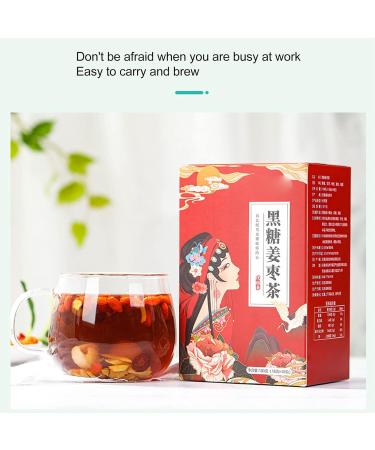 Black Sugar Ginger Jujube Tea Chinese Traditional Longan Wolfberry Healthy Tea Brown Sugar Ginger Red Dates Tea for Home Office Hotel - Buy Online on SooperMarket.com