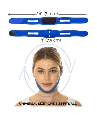 Double Chin Reducer Face Lifting Band | Anti Snoring Chin Strap - Blue - Buy Online on SooperMarket.com