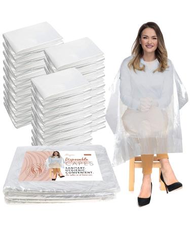 Haircut Capes Disposable Capes Hair Salon Sanitary Barber Capes for Haircutting, Trimming, Shaving, Perming, Coloring, Dying Accessories Supplies - Lightweight, Waterproof, Tear-Resistant (30 pk) 30 Count (Pack of 1)