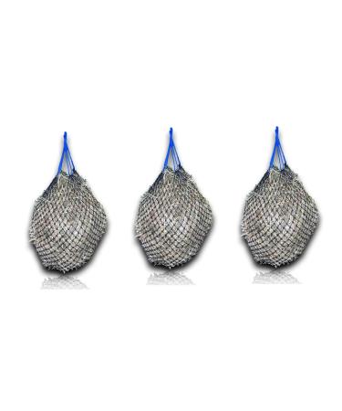 3x Heunetz horses Extra tightly mesh + 3x free carabiner species -appropriate feeding improved digestion & well -being of the animals hay grass food straw feeding network Heusack 4.5 kg filling weight 3x dark blue