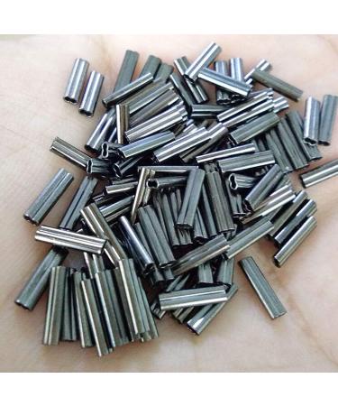 AGOOL Mini Copper Double Barrel Crimp Sleeves Kit - 300pcs/box - High Strength Brass Copper Crimping Loop Sleeve Fishing Line Tube Connector Kit - Buy Online on SooperMarket.com