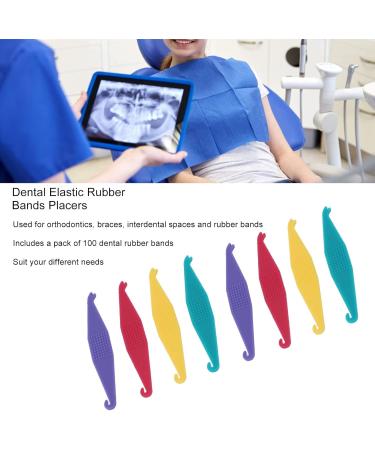 100Pcs Dental Elastic Rubber Elastic Rubber Bandsplacers Dental Rubber Bands Placers Corrosion Resistant Practical for Orthodontics Braces - Buy Online on SooperMarket.com