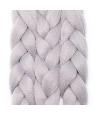 Tess Braids Extensions 60 cm - Jumbo KanCalon Hair for Box Braids - 100g Silver White (1 Piece) - Buy Online on SooperMarket.com