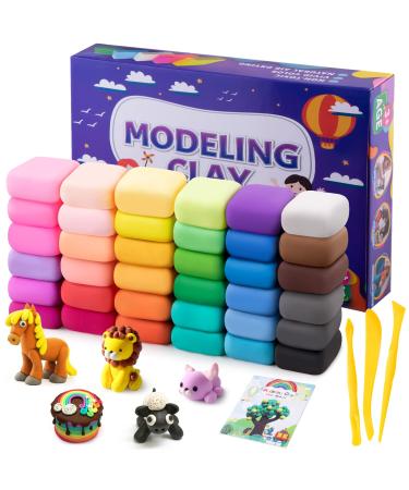 Air Dry Clay  36 Colors Modeling Clay Kit with 3 Sculpting Tools  Magic Foam Clay for Kids and Adults  DIY Molding Clay Gift for Boys and Girls 36 PCS