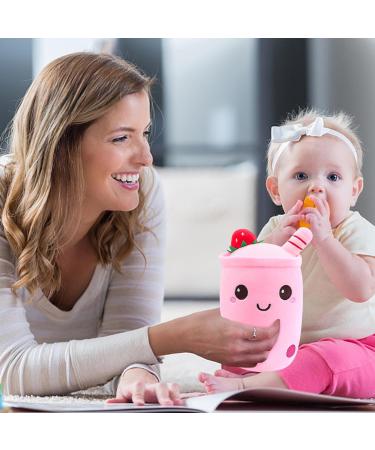 Guiffly Bubble Tea Plush Boba Fluffy Cuddle Pillow Toy - Pink - Buy Online on SooperMarket.com
