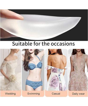 Silicone Chicken Cutlets Bra Inserts - Clear Push Up Pads for Summer Bikini - Bust Enhancers & Firming Padding - Buy Online on SooperMarket.com
