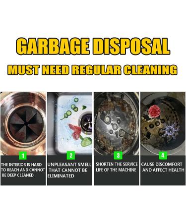 Wash Warrior Garbage Disposal Cleaner & Deodorizer Scrubbing Pack - 12pcs Lemon Scented Foaming Drain Cleaner for Kitchen Sink Care - Buy Online on SooperMarket.com