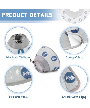 Supet Cat Cone Collar Soft to Stop Licking Cat Recovery E Collar After Surgery Cat Neck Head Cone Alternative for Small Large Cats Kittens Grey M+(8.5"-12") Grey - Buy Online on SooperMarket.com