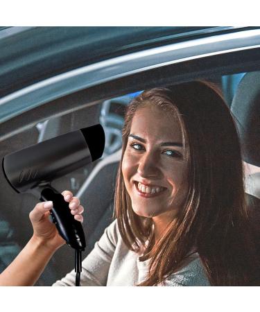 Netagon Portable Compact Foldable 12V in Car Hair Dryer for Travelling Camping Festivals Caravan Motorhome & Windscreen De Frosting Icer (Black) - Buy Online on SooperMarket.com