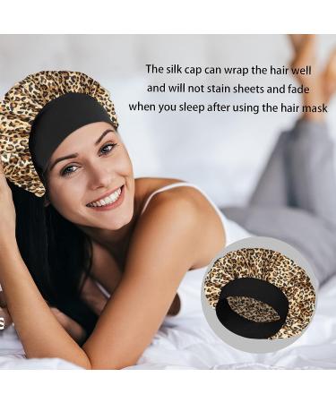 3 PCS Silk Satin Bonnet for Sleeping | Hair Bonnets for Black Women, Girls & Men | Elastic Wide Band | Silk Cap for Curly Hair - Buy Online on SooperMarket.com