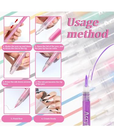 12PCS/Set Nail Art Pens 12 Colors Nail Polish Pens Quick Dry Nail Art Paint Smooth Graffiti Dotting Pen Waterproof Drawing Painting Nail Polish Design Pens - Buy Online on SooperMarket.com