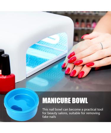 Teksome Manicure Bowl - Manicure Spa Bowl | Nail Soaking Container Manicure Tool Manicure Hand Bowl Art Hand Wash Spa Tool for Women and Girls Blue - Buy Online on SooperMarket.com