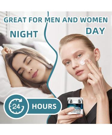 Retinol Collagen Cream for Face with Hyaluronic Acid Anti Aging Moisturiser Cream with Collagen Retinol Face Cream to Reduce Wrinkles & Spots Day & Night Use 50ml - Buy Online on SooperMarket.com