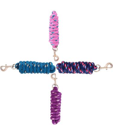 Merauno Lead Rope for Horse - Tie Rope in Various Stylish Designs Lead Lead Tie Rope Pony Donkey Goat Long Knit with Carabiner Hook (Pink Carabiner Hook) pink Carabiner hook - Buy Online on SooperMarket.com