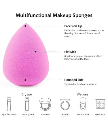 BEAKEY Travel Makeup Brushes 12pcs Brush Set - Premium Synthetic Foundation & Contour Brushes for Concealer, Eyeshadow & Blush - Fashionable Purple Makeup Tools - Buy Online on SooperMarket.com