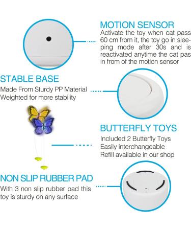 Interactive Cat Toy - All For Paws Flutter Bug Wand with Motion-Activated Butter-fly - Buy Online on SooperMarket.com