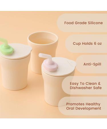 Miniware 1-2-3 Sip! Training Cup for Baby Toddler Self Feeding & Development Tiny Cup Perfect for Baby Led Weaning Non Drip Lid Dishwasher Safe (2 Pack Aqua + Key Lime) Aqua + Key Lime 2 Pack - Buy Online on SooperMarket.com