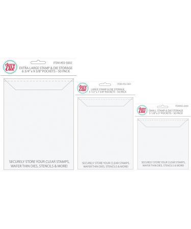 Avery Elle Stamp and Die Storage Pocket Bundle with Small  Large  and Extra Large Sizes (Set of 3 Items)