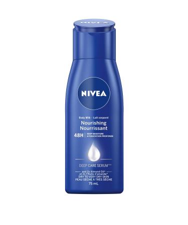 NIVEA Nourishing Body Milk | 48H Smoother Skin 75ml 75 ml (Pack of 1) Body Milk