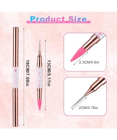 Jeffdad Double Head Nail Rhinestone Picker Set - Pink & Purple | DIY Nail Art Tool with Gems Crystals - Buy Online on SooperMarket.com