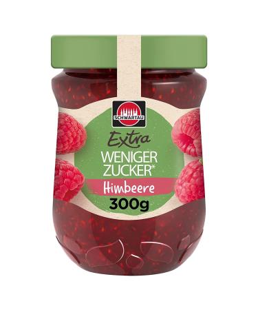 Schwartau Extra Less Sugar Raspberry reduced sugar fruit spread 300g
