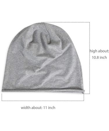 Welrog Women's Chemo Hat & Scarf - Soft Slouchy Turban Head Wrap for Cancer & Hair Loss King Size - Blue & Light Gray - Buy Online on SooperMarket.com