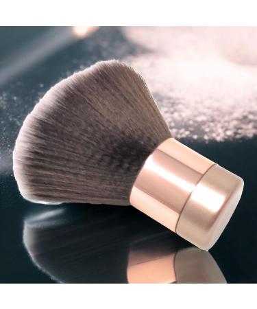 Luxurious Large Kabuki Brush - Fluffy Powder Brush for Face & Body | BevyGold (Rose Gold) - Perfect for Spray Tan Finishing - Buy Online on SooperMarket.com