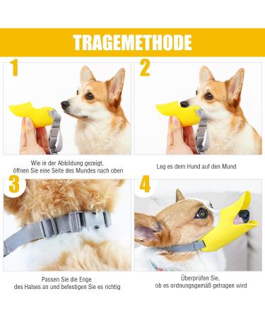 Shop Cute Duck-Shaped Dog Muzzle | Soft Silicone Adjustable Anti-Bite & Anti-Eating for Small/Medium Dogs - Buy Online on SooperMarket.com