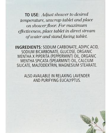 Aura Cacia Reviving Peppermint Aromatherapy Shower Tablets - 3 Pack (3 oz) | Refreshing Aromatherapy for Home Spa - Buy Online on SooperMarket.com