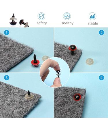 Maznyu 570PCS Premium Plastic Safety Eyes and Noses for Crafts - Assorted Sizes for Dolls, Teddy Bears, Amigurumi, Crochet Toys - Buy Online on SooperMarket.com