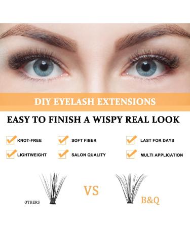 10D-0.10D+20D-0.07D Cluster Lashes 280 Clusters C D Curl B&Q LASH Individual Eyelashes | DIY Lash Extensions at Home | 9-15MIX - Buy Online on SooperMarket.com