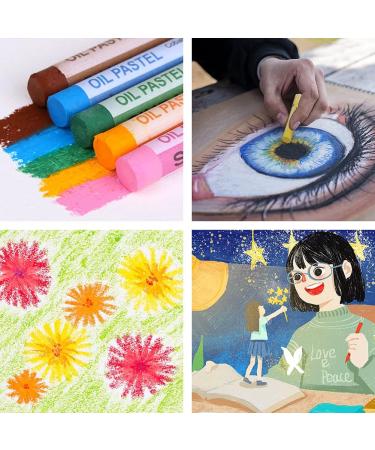 Oil Pastels Set - 36 Assorted Colors Non Toxic Professional Round Painting Pastel Stick for Artists, Beginners, Students, Adults - Drawing Graffiti Art Crayons for Kids - Buy Online on SooperMarket.com