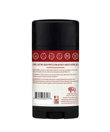 American Provenance Aluminum Free Natural Deodorant For Women and Men - Bourbon and Vetiver - 24 Hour Protection - Cruelty Free - Made in the USA (1 pack) - Buy Online on SooperMarket.com