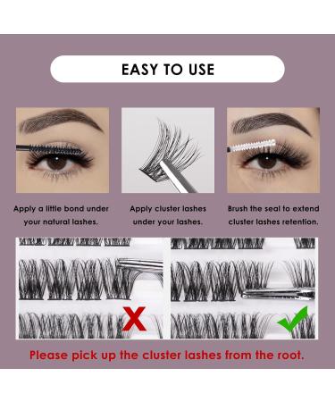 DIY Eyelash Extension Kit with 120 Cluster Lashes | C/D Curl, Mix 10-16mm Length | Includes Tweezers, Lash Bond & Seal - OP01 - Buy Online on SooperMarket.com